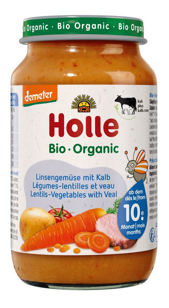 Obiad dla dziecka warzywa z cielęciną od 10 msc. 220 g  - Holle (EKO)