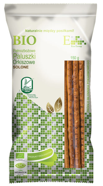 Paluszki orkiszowe pełnoziarniste solone 150 g - Envoy (EKO)